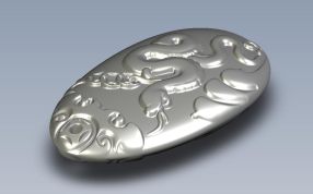 十二生肖吊饰蛇-双面高精度轴测图