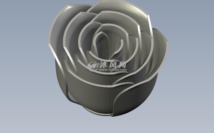 浪漫玫瑰花朵轴测图