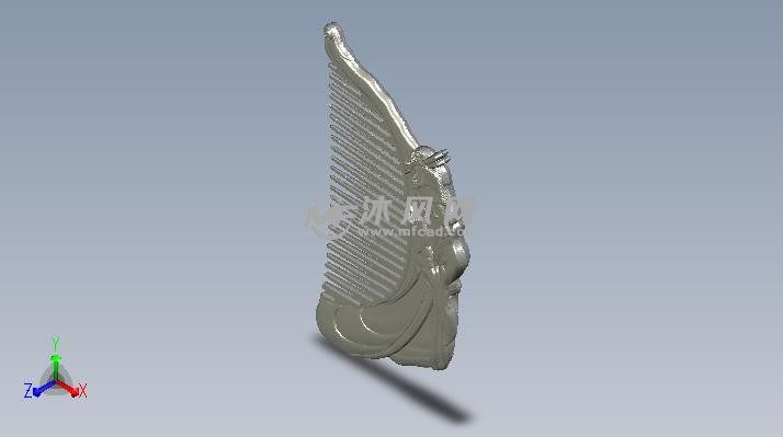 侍女梳子轴测图