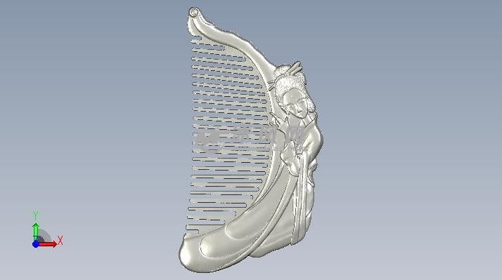 侍女梳子俯视图