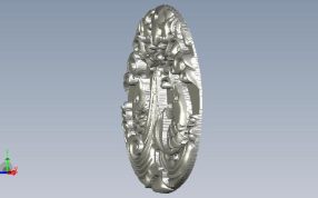 浮雕龙纹牌子侧视图