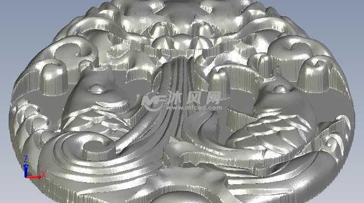 浮雕龙纹牌子俯视图