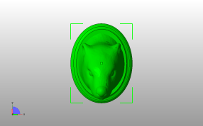 狗熊头磁铁俯视图