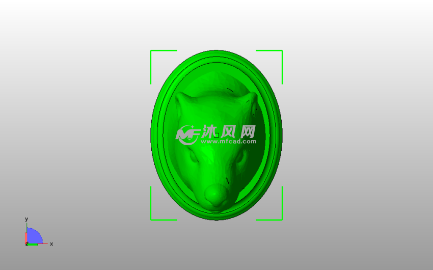 狗熊头磁铁俯视图