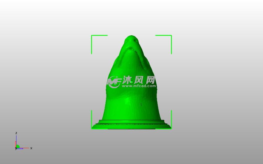 狗熊头磁铁主视图