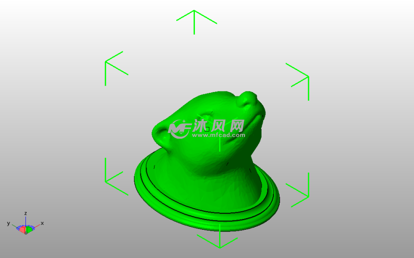 狗熊头磁铁斜视图