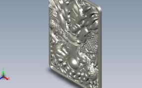 龙纹牌子轴测图