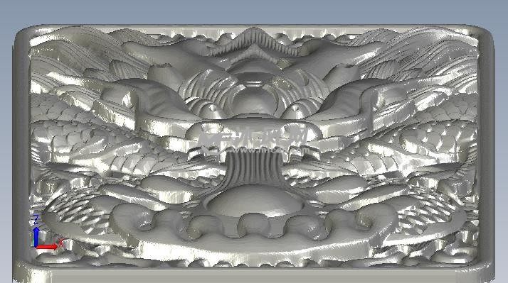 龙纹牌子俯视图