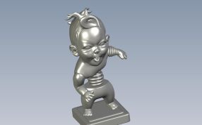 创意小孩摆件轴测图