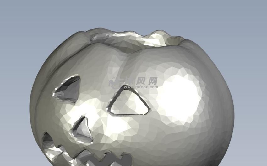 南瓜灯罩轴测图