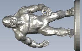 喜马拉雅山大脚怪侧视图