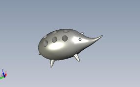 印象派老鼠笔筒轴测图