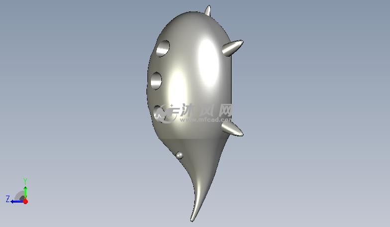 印象派老鼠笔筒侧视图