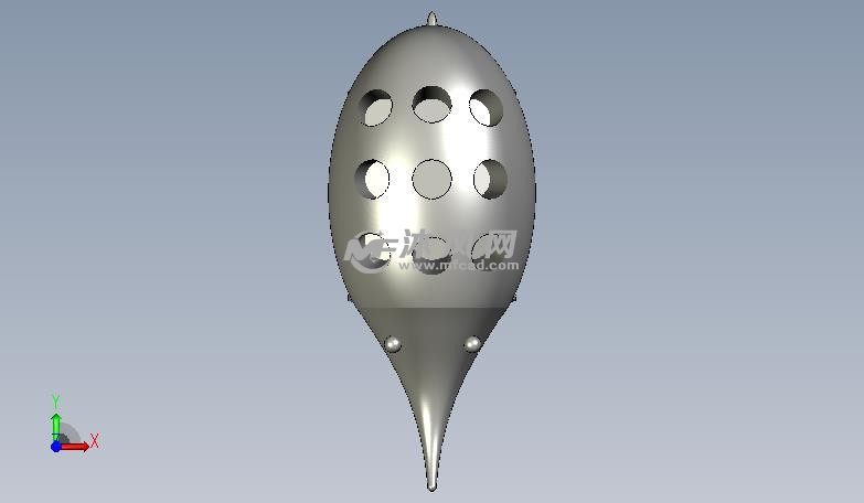 印象派老鼠笔筒俯视图