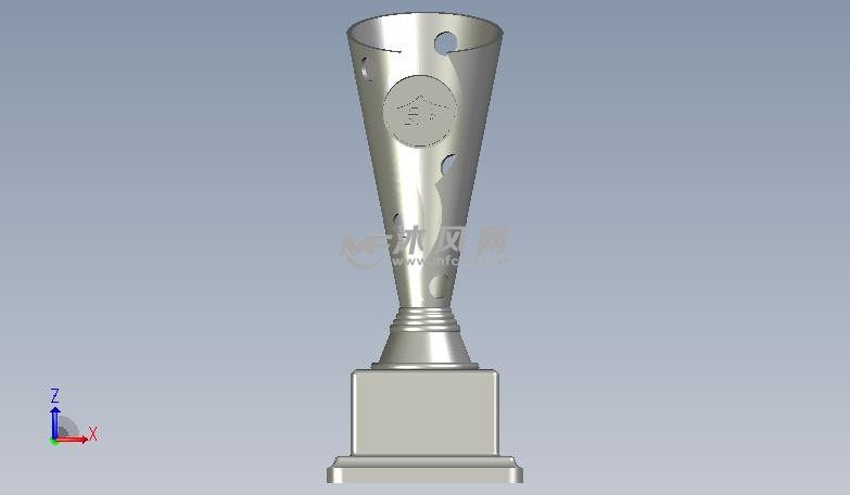 创意奖杯前视图