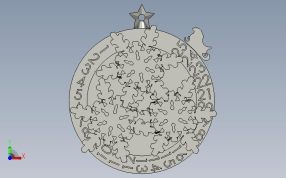 倒计时圣诞装饰品俯视图