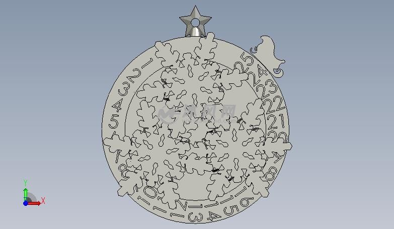 倒计时圣诞装饰品俯视图