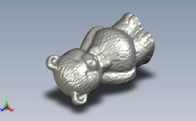 小熊存钱罐轴测图