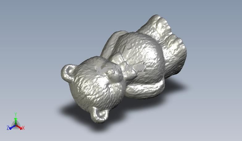 小熊存钱罐轴测图