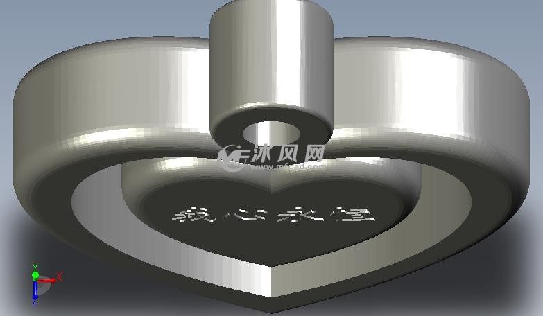 爱心吊坠俯视图