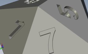 八面骰子局部放大