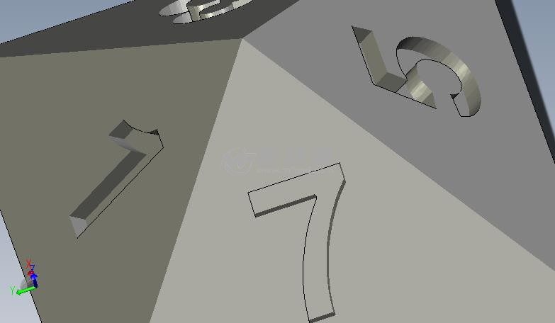 八面骰子局部放大