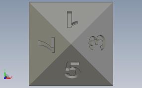 八面骰子俯视图