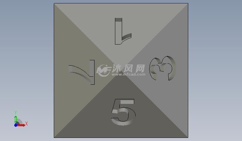 八面骰子俯视图