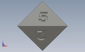 八面骰子正视图