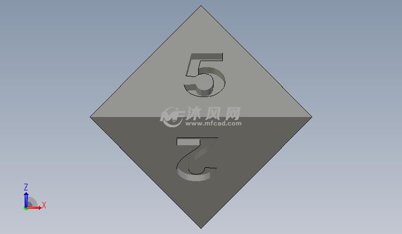 八面骰子正视图