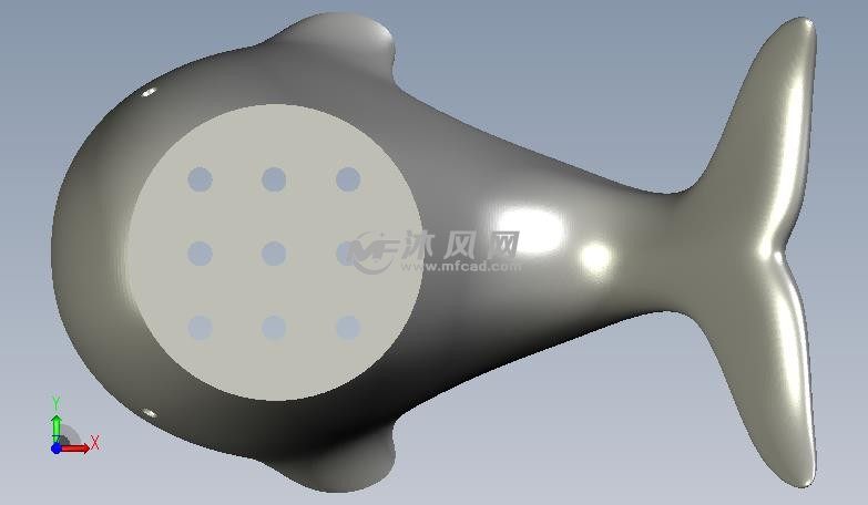 可爱的鲸鱼花盆俯视图