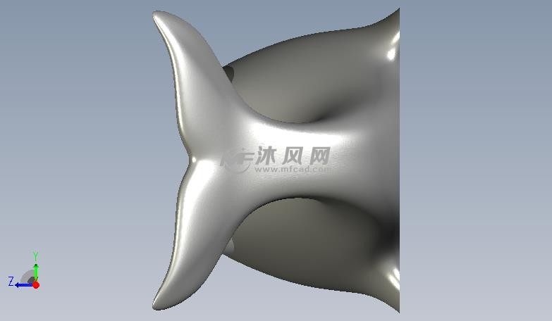 可爱的鲸鱼花盆侧视图