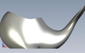 可爱的鲸鱼花盆正视图