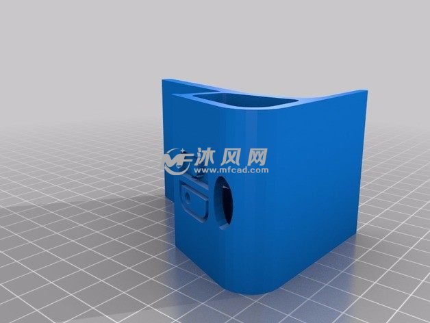 支架带徽标左视图