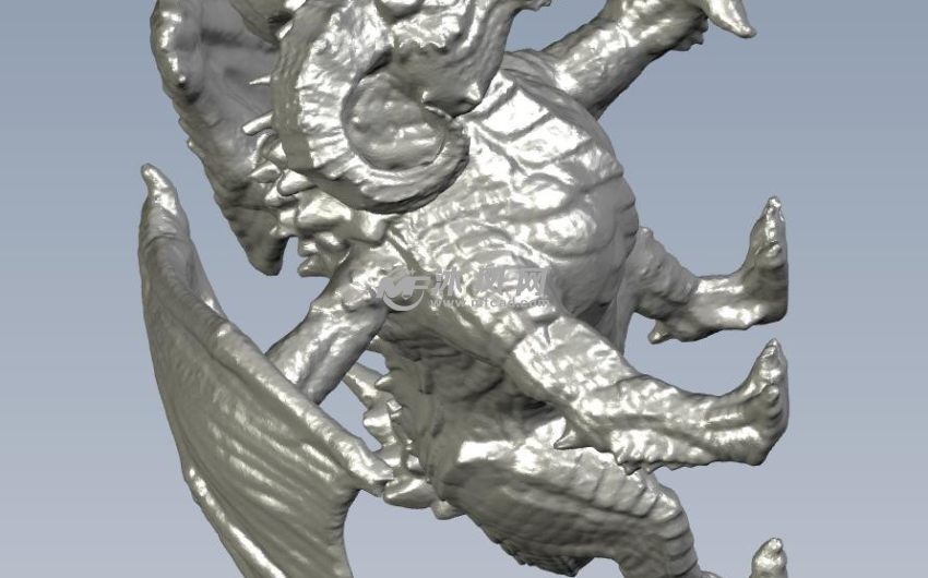 高精度恶龙侧视图