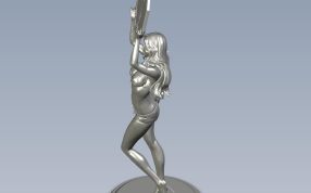 举牌美女轴测图