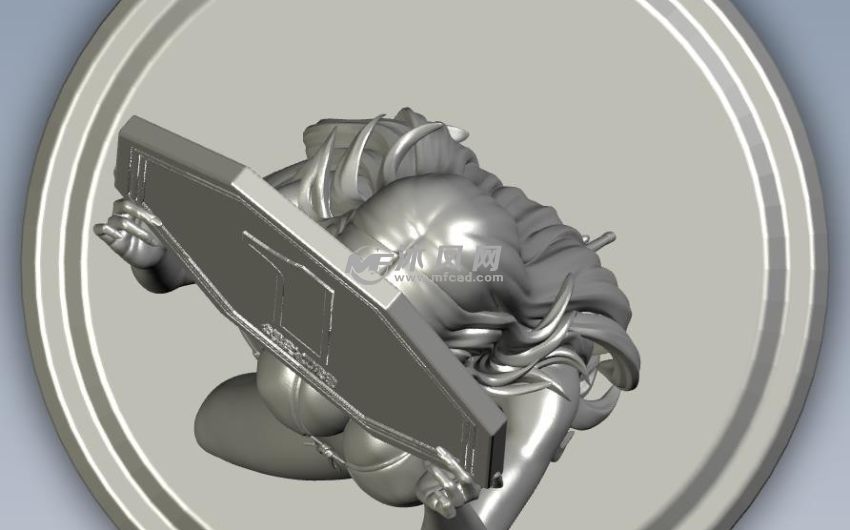 举牌美女俯视图