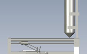 3D打印机模型侧视图