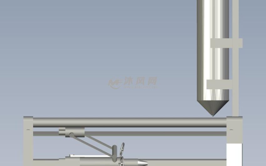 3D打印机模型侧视图