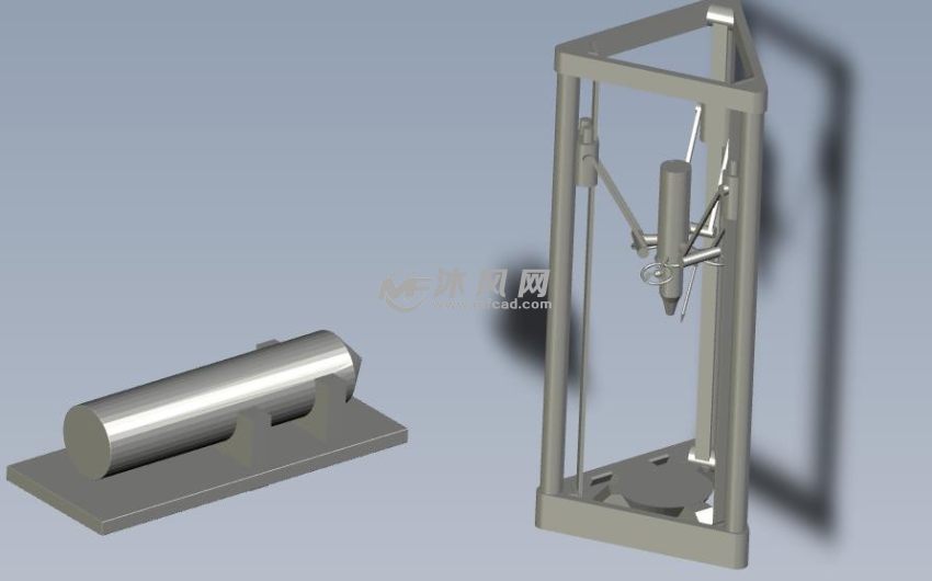 3D打印机模型轴测图