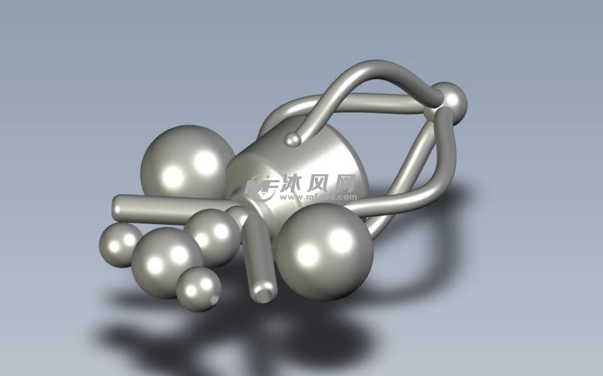 西行记杀心观音吊坠轴测图