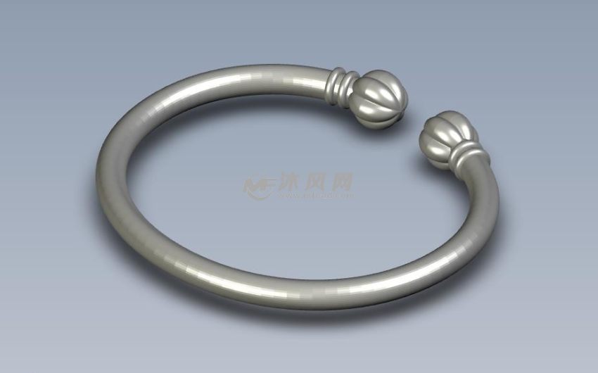 南瓜球手镯轴测图