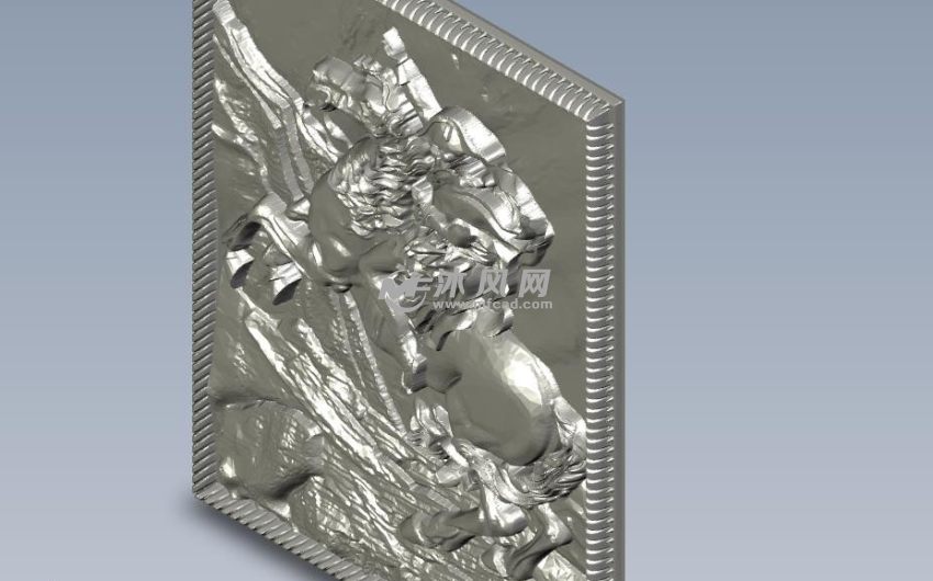 拿破仑装饰版画（带框）轴测图