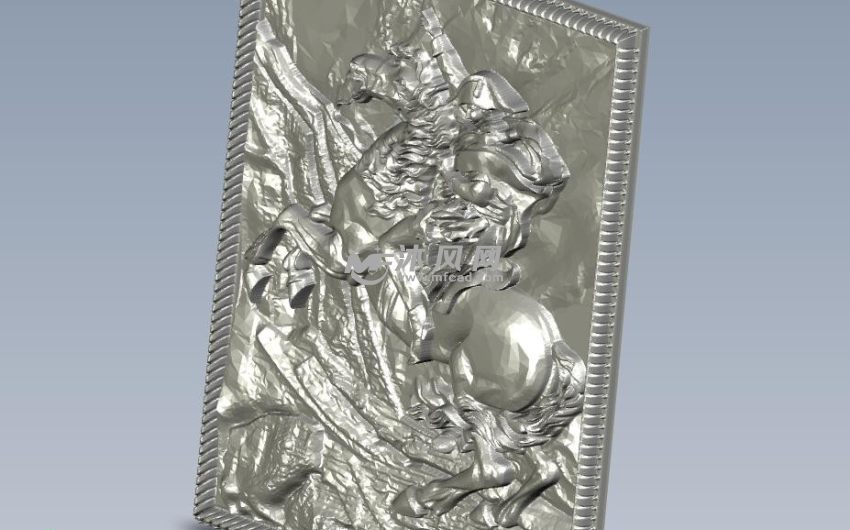 拿破仑装饰版画侧视图