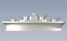 迷你军舰前视图