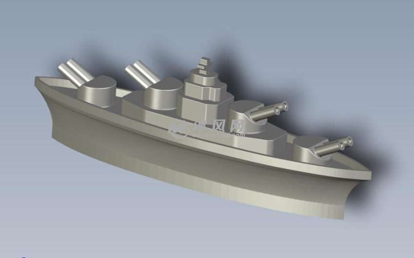 迷你军舰侧视图