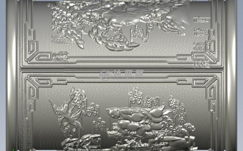 老寿星笔筒侧视图