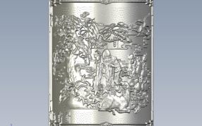 老寿星笔筒正视图