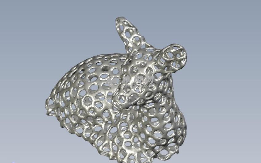 镂空小鹿轴测图