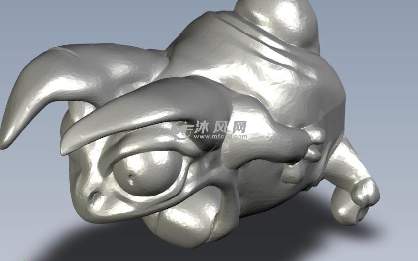 大嘴怪容器模型轴测图